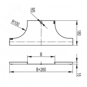 Крышка на ответвитель DL осн.200 в комплекте с метизами и пластинами PTCE 38365K