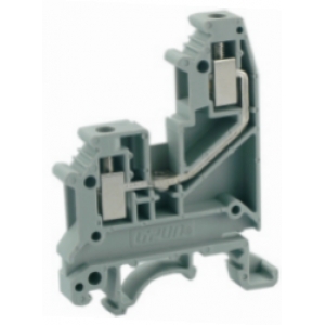 Проходная клемма UKHV-4C, Проходная клемма, подвод кабеля с одной стороны, тип фиксации провода: винтовой, номинальное сечение: 4 мм кв., 32A, 1000V, ширина: 6,2 мм, цвет: серый, тип монтажа: DIN35