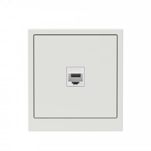 Компьютерная розетка RJ-45 без шторки, кат.6А одинарная,KANT, белый песок 7010673