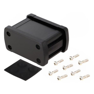 ALUG702BK040, Алюминиевый черный корпус с черными торцевыми панелями