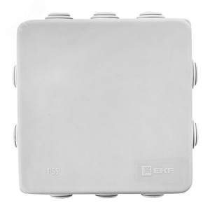 Коробка распаячная КМР-030-014 с крышкой 100х100х50 10 мембранных вводов IP55 plc-kmr-030-014