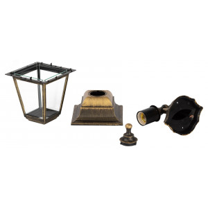 НБУ 04-60-001 бронза Светильник садово-парковый Леда настенный четырехгранный под бронзу Е27 Б0048112