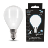 Лампа Filament Шар 9W 610lm 4100К Е14 milky LED 1/10/50 105201209