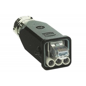 09573080501000, Модульные соединители / соединители Ethernet HAN 3A RJ45 HYBRID PLUG DC