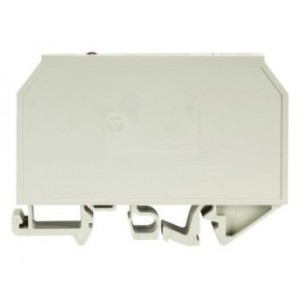 Заземляющая клемма 9760 U/8 TKE 48 V, Заземляющая клемма, тип фиксации провода: винтовой, номинальное сечение: 10 мм кв., 30A, 48V, ширина: 18 мм, цвет: серый, тип монтажа: DIN35