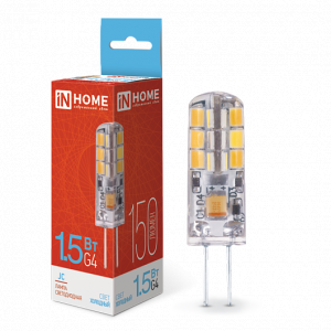 Лампа светодиодная LED-JC 1.5Вт 12В G4 6500К 150Лм 4690612035987