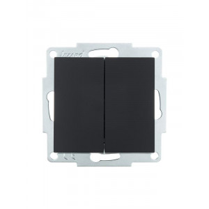 Выключатель 2-кл. СП Vesna механизм черн. бархат 742-4288-101
