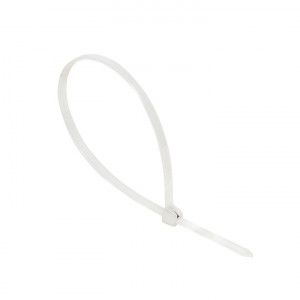 Хомут нейлоновый со стальным зубом (б), 4x200 (100шт) PROxima plc-fl-ctsbw-4x200