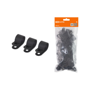 Скоба нейлоновая крепежная СКН-12 черная (100 шт) SQ0514-0214