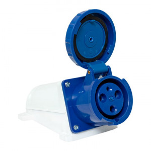 Розетка стационарная наружная 133 2Р+РЕ 63А 220В IP67 EKF