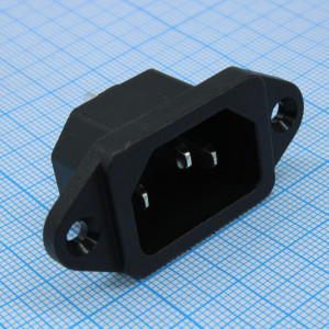 L-KLS1-AS-301_, Вилка на блок 220В крепление винтами 3 контакта