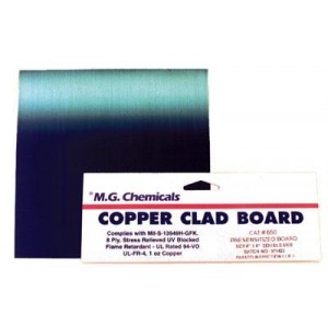 660, Фольгированные медью печатные платы 6x9 Copper Clad Bd PRESENSITIZED 1/16in