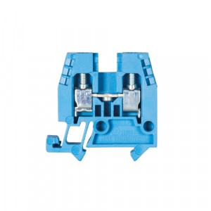 Проходная клемма (MINI) WKM 2,5/15 BL, Проходная клемма, MINI, боковой подвод кабеля, 2 точки подключения, тип фиксации провода: винтовой, номинальное сечение: 2,5 мм кв., 25A, 500V, ширина: 5 мм, цвет: синий, тип монтажа: DIN15