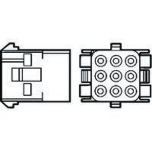 926647-3, Кожух разъема  RCP 15 контакт(ов) 6.35мм обжим монтаж на панель автомобильного применения пакет