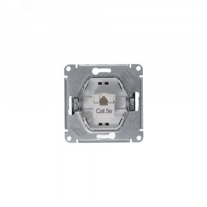 Розетка компьютерная 1-м Glossa RJ45 кат.5E механизм антрацит SE GSL000781K