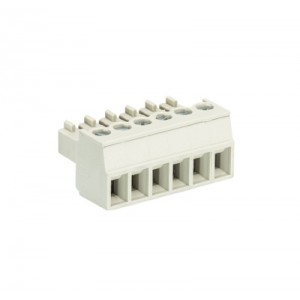 Розетка Wiecon 8513 B / 6, Розеточный разъем, угловой, на кабель, шаг: 3.5 мм, 6 полюсов, фиксация провода винтовая, исполнение: с маркировкой, 250V, 8А, цвет: серый