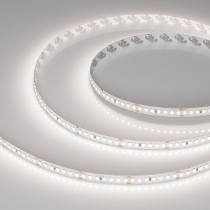 Лента UL-A168-10mm 24V Day5000 (17 W/m, IP20, 5m) 042323, Светодиодная лента UL-A168, открытая. Светодиоды 2835, 168 шт/м (840 шт на 5 м), белая плата, ширина 10 мм, скотч 3M. Цвет ДНЕВНОЙ 5000 K, цветопередача CRI>90, угол 120°. Питание 24V, мощность 17 Вт/м (85 Вт на 5 м). Размеры 5000x10x1.5 мм. Мин. отрезок