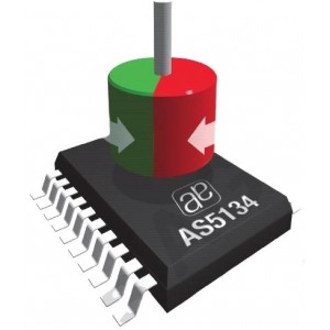 AS5134-ZSSM, Датчики Холла / магнитные датчики для монтажа на плате Rotary Positiion Sensor w/ Dig. Inter