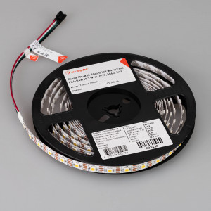 Лента SPI-B60-10mm 12V Warm2700-PX1-RAM (9.3 W/m, IP20, 5060, 5m) 033438, Светодиодная лента SPI-B60, открытая IP20, с микросхемой TX1818 (битый пиксель не влияет на передачу сигнала далее по ленте). Светодиоды 5060, 60 шт/м (1 pixel = 1 LED), белая плата 10 мм, скотч 3М. Цвет ТЁПЛЫЙ 2700K, цветопередача CRI>80, угол 120°. Пита