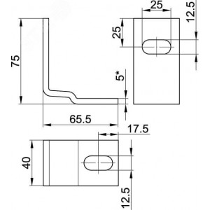 Пластина для крепления ВРМ-50 к стене горячеоцинкованная BMD2032HDZ