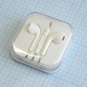 Наушники с микрофоном 18-0150 бел., Rexant,круглый провод 1м., Jack 3,5., в коробке