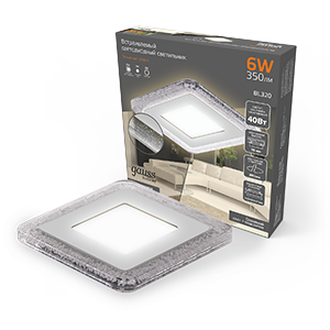 Светильник Bubbles Квадр. 3+3W, LED 3000K, 350лм,103x103мм, 80 1/40 BL320