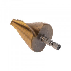 Сверло по металлу ступенчатое ТИТАН 9,0-36,0 мм 110 mm 65 HRC Р6М5 TiN KR-12-6614