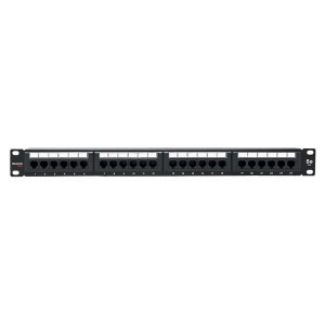 Патч-панель 19дюйм 1U кат.5E UTP неэкранир. 24 порта RJ45 Dual IDC с органайзером TERACOM PRO TRP-PPNL-5EUTP-C1U24