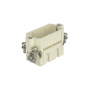 Вилочная контактная вставка HA-010-MC, Вилочная контактная вставка, обжимная фиксация, 10 полюсов + PE, типоразмер 10A, 250V, 16A, (обжимные контакты поставляются отдельно)