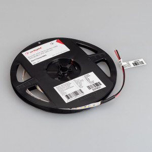 Лента RT-A140-10mm 24V Warm3000 SUN (20 W/m, IP20, 2835, 5m) 037831, Светодиодная лента RT-A140, открытая. Светодиоды 2835, 140 шт/м (700 шт на 5 м), белая плата, ширина 10.5 мм, скотч 3M. Цвет ТЁПЛЫЙ 3000 K, цветопередача CRI>97 SUN (R9>90), угол 120°. Питание 24V, мощность 20 Вт/м (100 Вт на 5 м). Размеры 5000x10.5x1.7 м