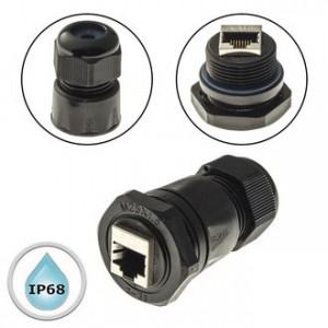 RJ45M25Z1-6B, Разъем герметичный SZC RJ45M25Z1-6B, 10BASE-T,100 BASE-T, 1000 BASE-T
