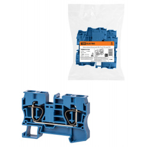 Зажим клеммный безвинтовой (ЗКБ) 10мм2 70А синий SQ0822-0139