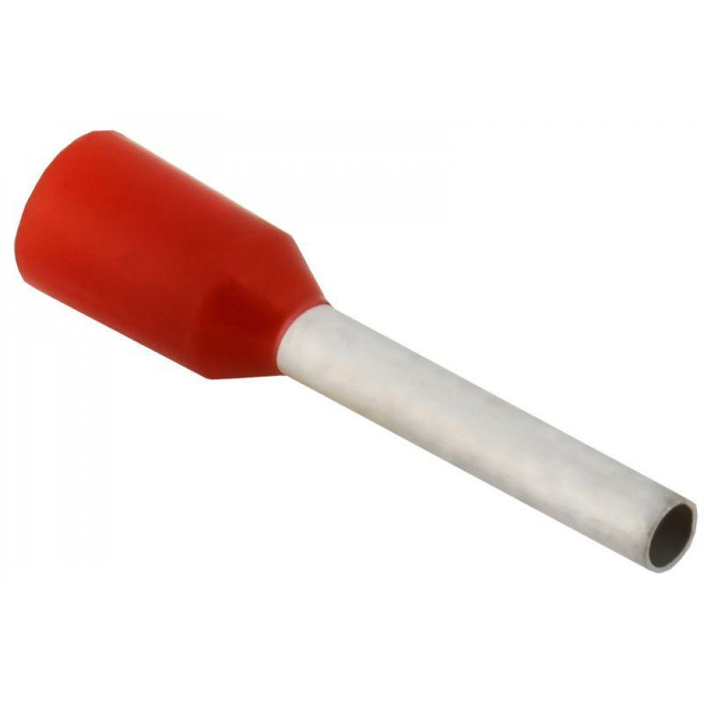 Изображение товара Наконечник НШВИ 1,0-10 темно-красный IEK 20шт втулочный для проводов