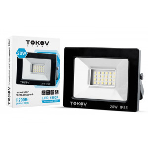 Прожектор светодиодный 20Вт 1300лм 6500К IP65 черн. (TKL) TKL-FL/LED-20-6.5K-IP65