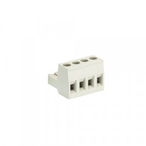 Розеточный разъем на кабель 8113 B/4, Розеточный разъем, прямой, на кабель, шаг: 5.0 мм, 4 полюса, фиксация провода винтовая, исполнение: с маркировкой, 400V, 12А, цвет: серый