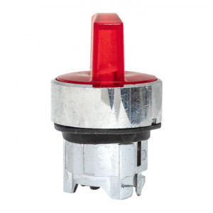 Исполнительный механизм переключателя ХB4 красный на 2 положения возвратный без фиксации, с подсветкой с короткой ручк IP65 EKF XB4BD2L-R-65