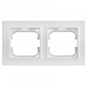 BRITE Рамка 2-местная IP44 РУ-2-БрАБ-44 арктический белый IEK BR-M22-44-K91