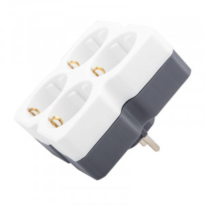 Разветвитель 4-м с заземл. 16А IP20 бел. 11-1073