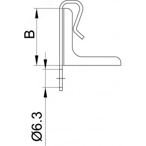 Крепеж для троса к балке 5-7мм вертикальный монтаж CM612007