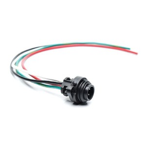 CA0161G113003, Шнуры питания для постоянного тока Ecomate 4 Position (3 +PE) Male Receptacle, 14AWG Leads, UL1015 , 0.3 Meter