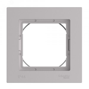 Рамка 1-пост. AtlasDesign Aqua IP44 алюм. SE ATN440301
