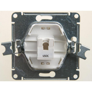 Розетка телефонная 1-м Glossa RJ11 механизм перламутр. SE GSL000681T