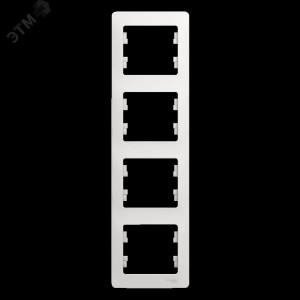 Рамка 4-м Glossa вертикал. бел. SE GSL000108