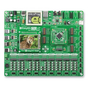 MIKROE-1099, Полнофункциональная отладочная плата для изучения МК STM32 ARM Cortex-M3 и Cortex-M4