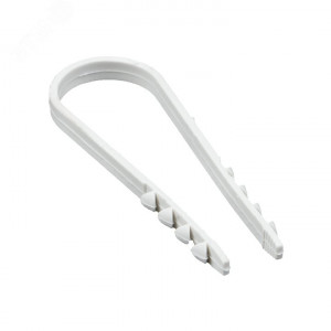 Дюбель-хомут d19-25мм для круглого кабеля бел. (уп.50шт) PROxima plc-ncs50-19x25w