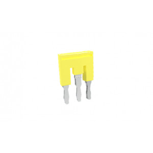 Соединительная перемычка TJA6.2-3, Соединительная перемычка, 3 полюса, изолированная, вилочная, для клемм: TP/TU/TC, цвет: желтый