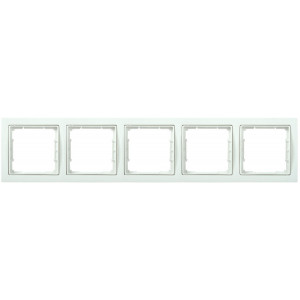 РУ-5-ББ Рамка 5 мест. квадратная BOLERO Q1 белый EMB52-K01-Q1