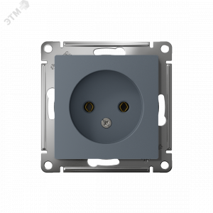 Розетка 1-м СП AtlasDesign 16А IP20 без заземл. без защ. шторок механизм грифель SE ATN000741