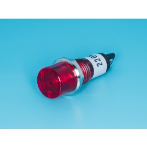 TPN-112RN, Лампа неоновая 220 В с резистором, d 12 мм, красная