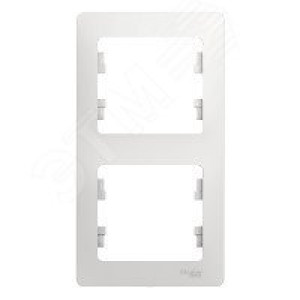 Рамка 2-м Glossa вертикал. бел. SE GSL000106